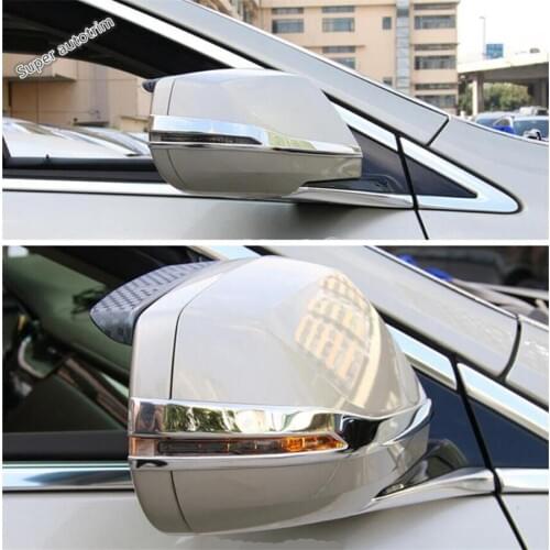 Lapetus Door Rearview Mirror Protection Strip Cover Trim Stainless Steel Accessories Exterior Fit For Cadillac XTS 2015 - 2019