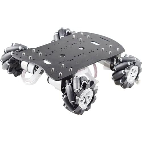 Moebius 4WD 80mm Mecanum Wheel Robot Car Chassis Kit with DC 12V Encoder Motor for Arduino Raspberry Pi DIY Project STEM Toy