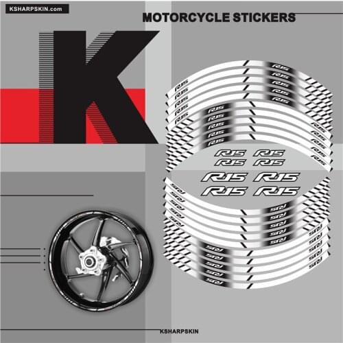 Motorcycle inner wheel Stickers rim reflective decoration decals For YAMAHA R15