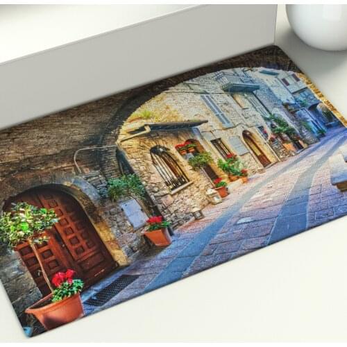 Oil Painting Floor Mat Country Style Area Rugs Large Home Living Room Bedroom Carpet Doormat European Classical Architecture