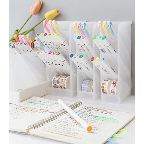 Desk Organizer for Pens Pencil Storage Makeup Organizer Brush Stand School Supplies Office Desk Pen Holder Kawaii Stationery