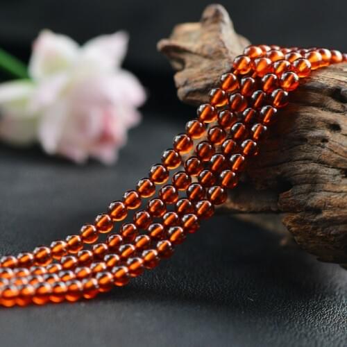 Grade AAA Natural Spessartite Garnet Beads Mandarin Orange Garnet Beads NOT Dyed 5mm-6.5mm Smooth Polished Round 15 Inch Strand