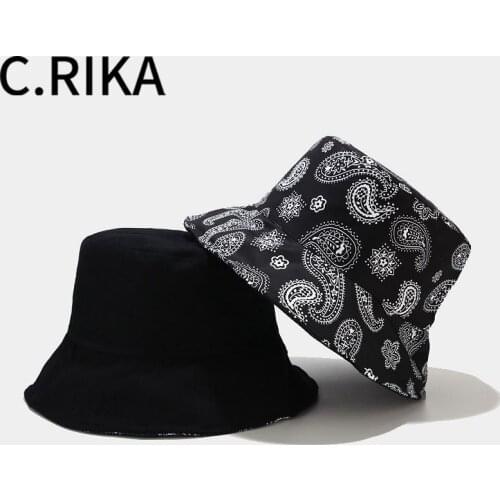 Summer Cashew Flowers Cotton Bucket Hats for Men Women Hip Hop Bob Street Panama Casquette Outdoor Fisherman Hat Fishing Caps