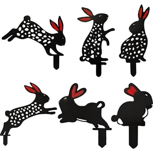 Easter Decorations Home Garden Ornament Lawn Stakes Art Creative Playful Bunny Party Wedding Gardening Ornaments