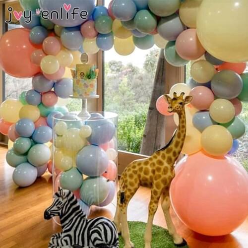 50pcs 10inch Macaron Ballons Pastel Candy Balloons Birthday Party Decorations Baby Shower Colorful Air Ball Wedding Arch Baloons