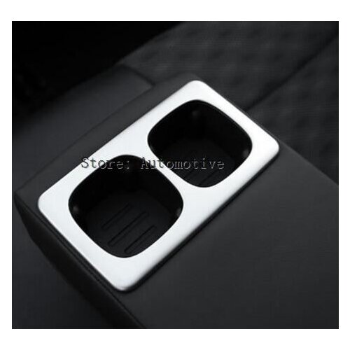 Fit For Nissan Qashqai J11 2014 2015 2016 2017 Chrome Rear Seat Drink Cup Holder Chrome Trim Cover Bezel Surround Frame Styling