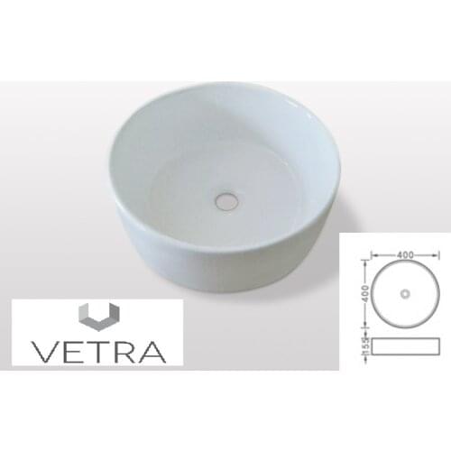 Basin CATANIA porcelain round on countertop 40X40X15.5 CM VETRA