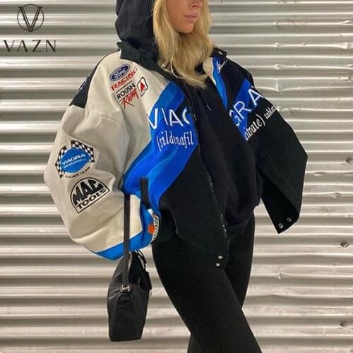 VAZN 2021 Spring Loose High-end Young Hooded Full Sleeve Casual Daily Fashion European and American Womens Wind Jackets