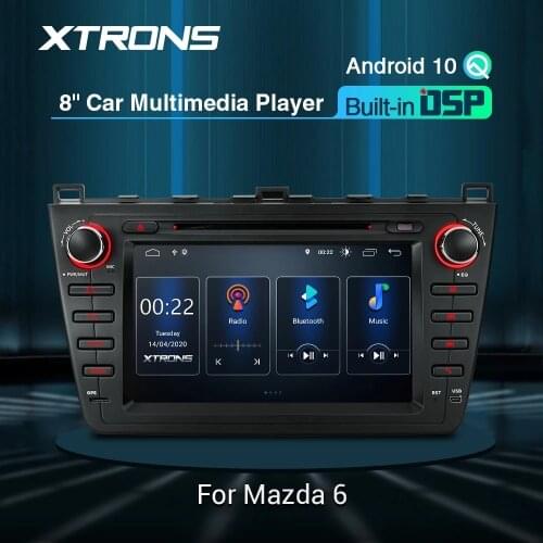 XTRONS 8'' Android 10.0 DSP Car Multimedia DVD Stereo Radio Player for Mazda 6 Ultra 2008 2009 2010 2011 2012 GPS RCA CANbus