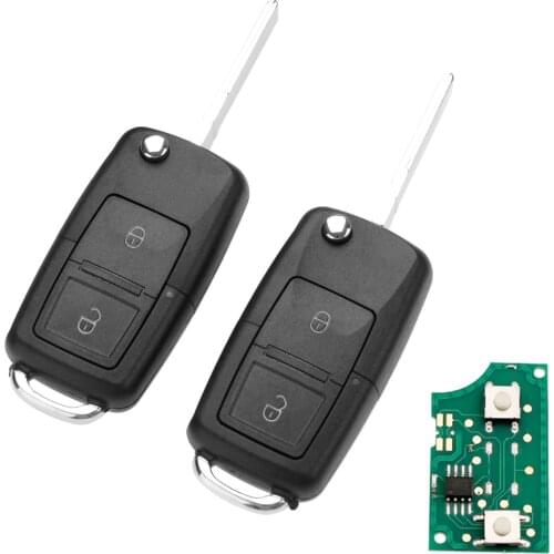 Yetaha 2x 1J0959753CT 2 Buttons Car Smart Remote Key With ID48 Chip For VW Bora Polo Golf MK4 1999 2000 2001 2002 2003 2004 2005