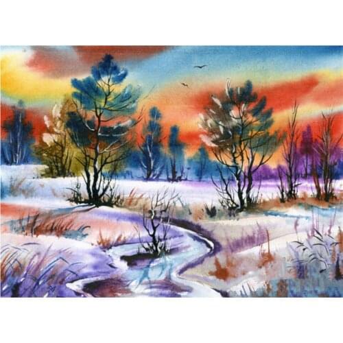 Yujohom Diy 5D Diamond Painting by Number Graffiti Natural Scenery Diamond Embroidery Sale Mosaic Full Square Drill Home Decor