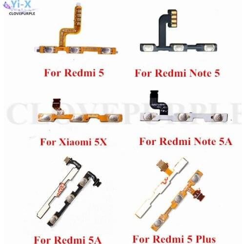 1PCS Power & Volume Up/Down Side Button Flex Cable for Xiaomi 5X Redmi 5/5A/5 Plus for Redmi Note 5/Note 5A