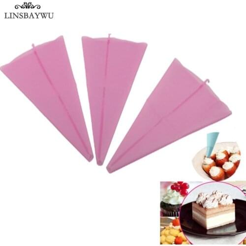 1pcs Reusable Icing Piping Cream Pastry Bag Silicone Kitchen Accessories Icing Piping Cream Pastry Bag Cake DIY Decorating Tool