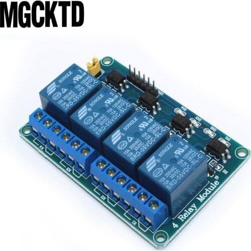 10pcs 4 channel relay module 4-channel relay control board with optocoupler. Relay Output 4 way relay module for arduino