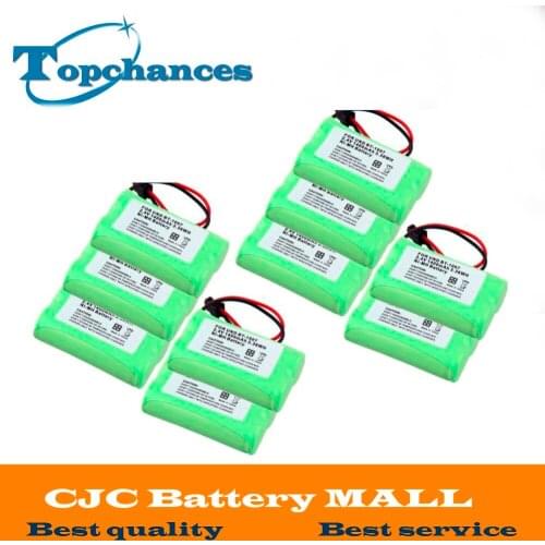 10PCS/lot 2*AA Ni-MH 2.4V 1400mAh Rechargeable Cordless Home Phone Battery For Uniden BT-1007 BT1015