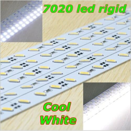 10Pcs x 50cm Double-chip SMD 7020 Hard Rigid Led Bar Strip Light Waterproof 12V SAMSUNG Cold White 0.5m