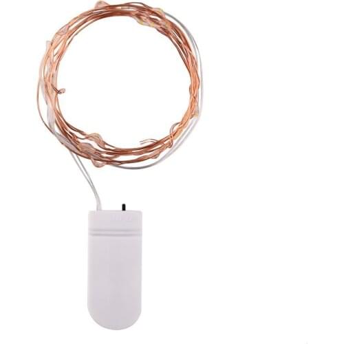 100pcs Christmas Lights 1M 10 LED Strings Copper Wire For Party Wedding Decoration CR2032 Included Batteries