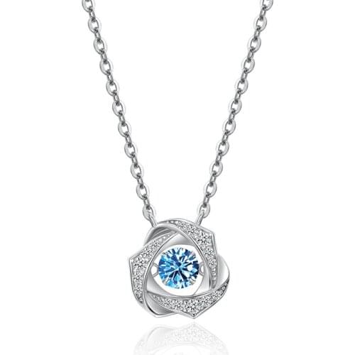 2021Fashion S925 Sterling Silver Romantic Beating Heart Chain Trendy Woman Silver Pendant Necklace Jewelry Gift For Best Friends