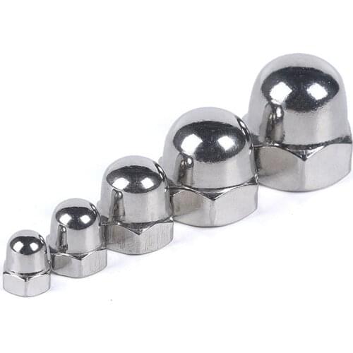 304 Stainless Steel Acorn Nut Hexagon Cap Nuts Cover Nut Decerative Fasteners Fine Pitch M12