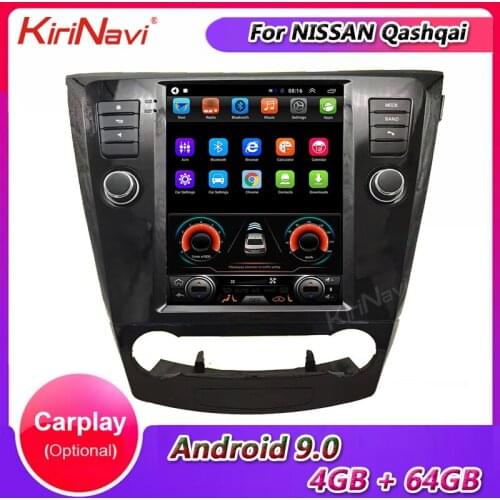 KiriNavi 10.4" Vertical Screen Tesla Style Android 9.0 Car Radio For Nissan Qashqai X Trail multimedia Auto Navigation 2014-2019