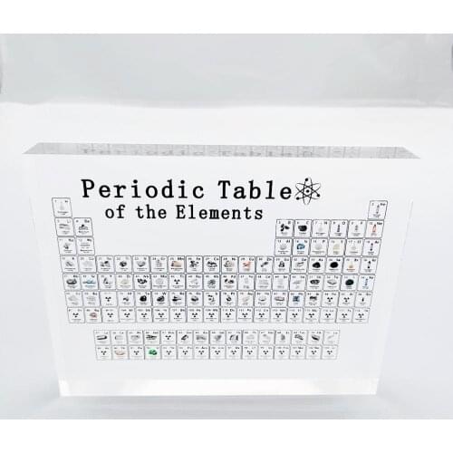Free shipping Acrylic Periodic Table Display With Elements photo print Kids Teaching Birthday Gifts Home Decor