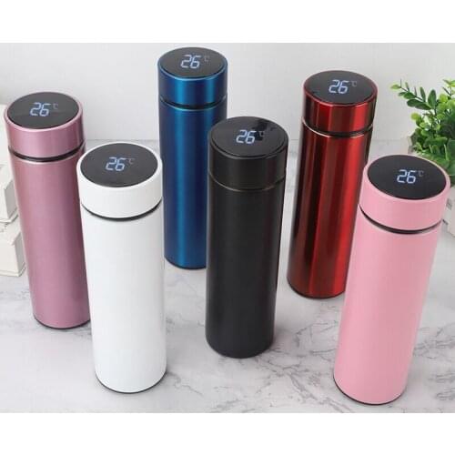 500ml Intelligent Temperature Display Vacuum Insulated Water Bottle,Stainless Steel Coffee Mugs, Travel Mug BPA-free