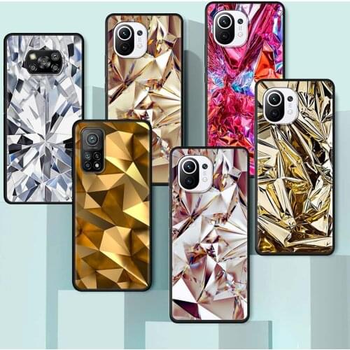 Crystal Diamond Case For Xiaomi Mi Poco X3 NFC 10T Pro 5G 9T M3 11 Note 10 Lite F1 Black Ultrathin Soft Phone Painted Cover