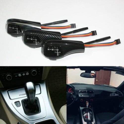 Carbon Fiber Black Silver LED Gear Shift Knob Shifter Lever for BMW Z4 Roadster E85 Coupe E86 Automatic Accessories