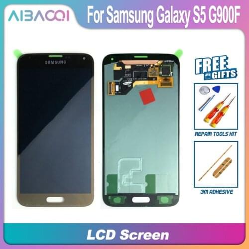 AiBaoQi Brand New 5.1 Inch Touch Screen+1920x1080 LCD Display Assembly Replacement For Samsung Galaxy S5 G900F Phone