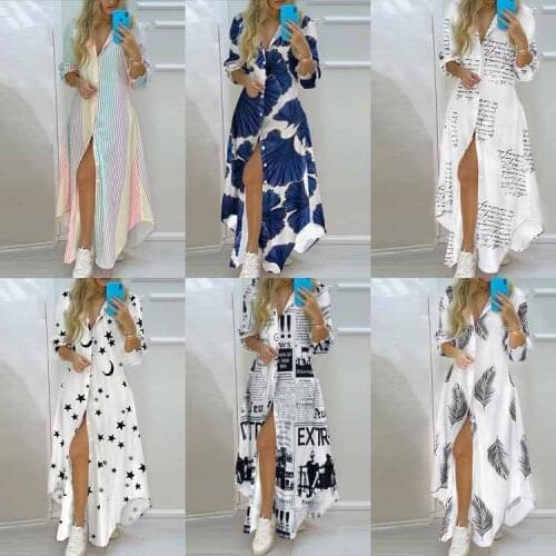 LANVIBUM Fashionable Shirt Dresses
