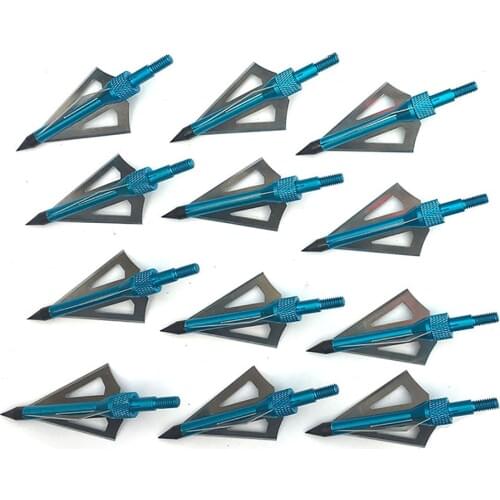 100 Grain 12pcs/lot Hunting Crossbow Arrow BroadHead With 3 Fixed Blades Arrow Head Used As Archery Bow And Arrow