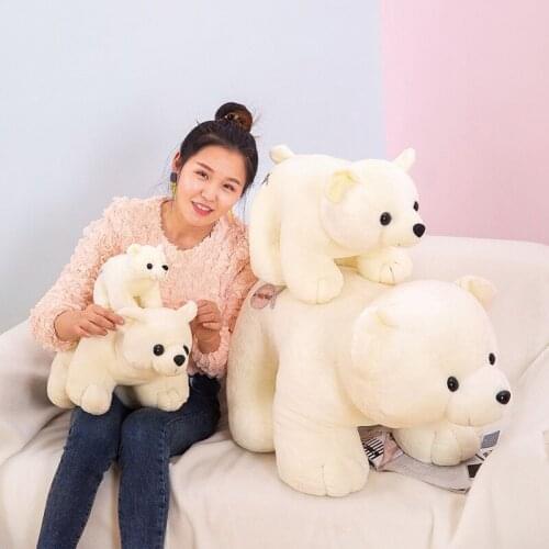 Creative New cute polar bear doll hot plush toy long hair pillow toy customized