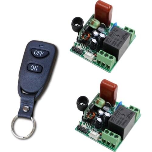 New Arrival Mini 2 Receiver &1Transmitter with ON OFF 220V 1CH RF Wireless Remote Switch Momenrary Toggle Latched Adjustable