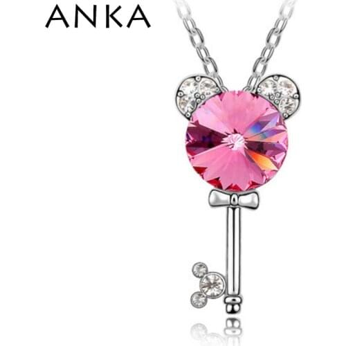 ANKA Jewelry New Style Wholesale Retro Crystal Rhinestone Key Chain Women Pendant Necklace Crystals from Austria #88863