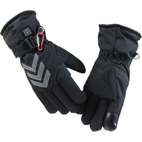Electric Car Charging Heating Gloves 7.4V 2800 mAh Warm Heating Motorcycle Electric Heating Gloves in Winter for Men and Women