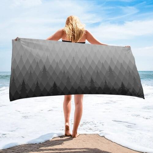 Gradient Texture Woods Geometric Beach Towel Luxury Quick-dry Microfiber Bathroom Bath Towels Yoga Mat Picnic Blanket