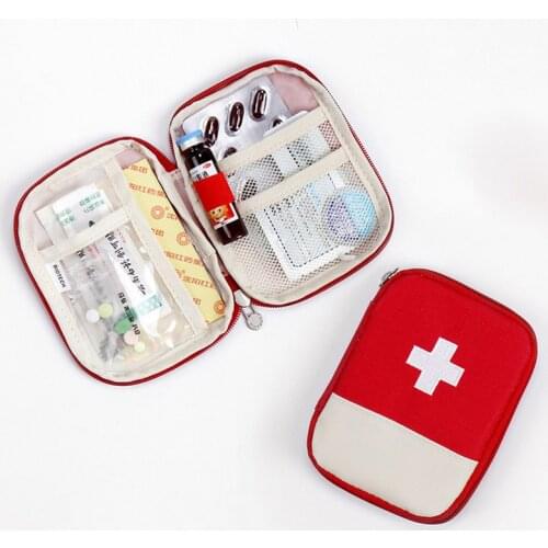 Portable First Aid Kit 2 Colors Emergency Bag Outdoor Travel Camping Home Small Bag Carrying Survival Bag Pill Case