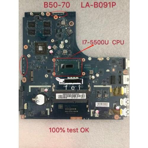 Applicable to B50-70 notebook motherboard I7-5500U VGA(2G) number LA-B091P FRU 5B20G46054