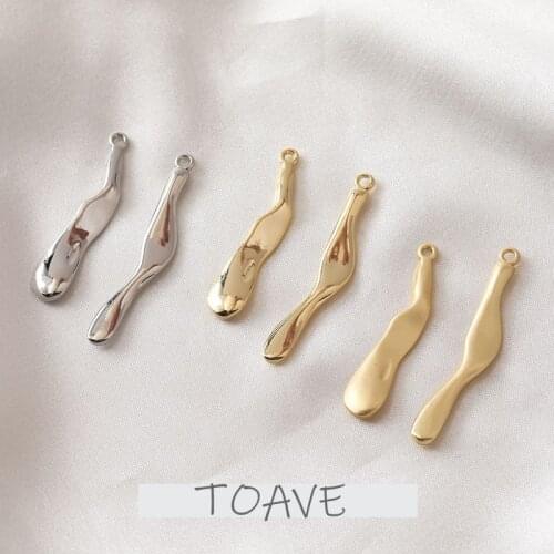 Copper-plated 14K gold-coated simple long irregular pendant stick diy earring necklace hand-made material accessories