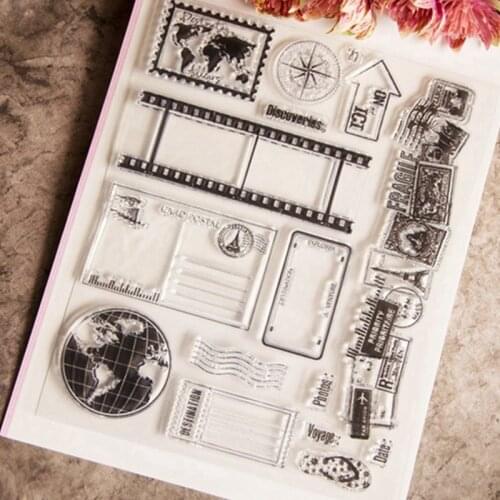 Card Postal Transparent Stamp Seal For DIY Scrapbooking Rubber Stamp Card Making Album Decoroation Crafts
