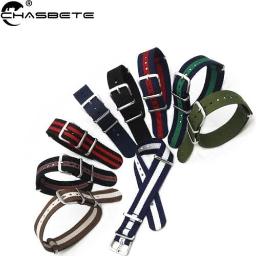 Nylon Watch Band 18mm for Huawei Watch / Fit Honor S1 Watchband Stainless Steel Pin Buckle Strap Wrist Loop Belt Bracelet Black