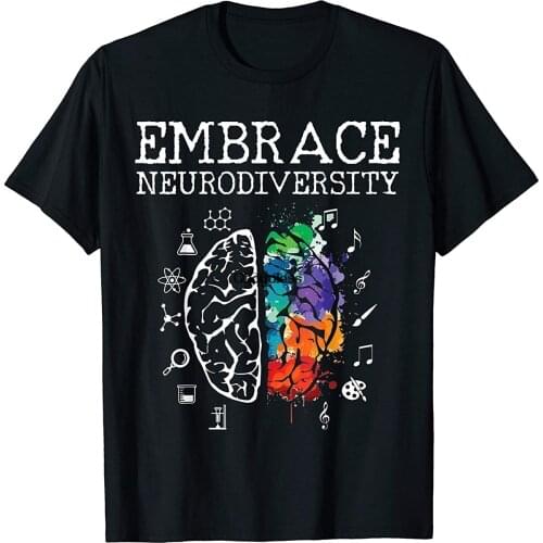 Neurodiversity Shirt - Embrace ADHD Autism ASD Tshirt Gift