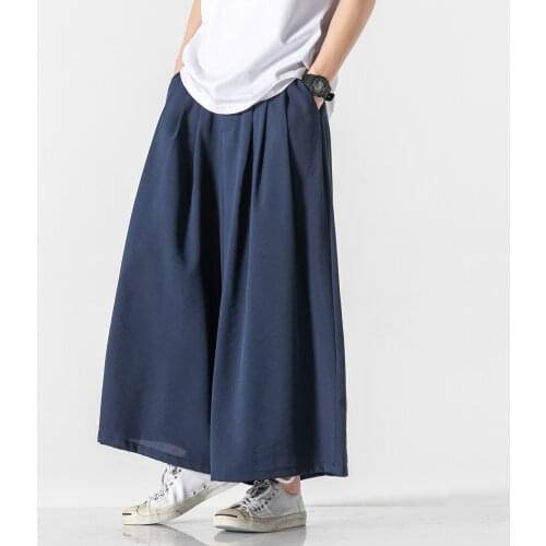 Wide Leg Harem Pants 2021 Men Japanese Hip-hop Loose Sports Trousers High Waist Casual Straight Streetwear Sweatpants