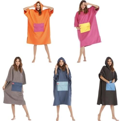 Surf Changing Robe Beach Poncho Microfiber Bathrobe Bath Towel