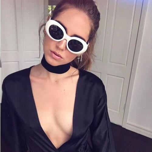 Retro Oval Sunglasses for women men Punk Shade UV400 Rock Band Unisex Sunglass Womens white black Red eyewear