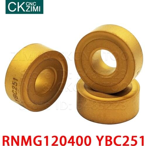 RNMG120400 YBC251 RNMG 120400 YBC251 Carbide inserts circular Turning milling tools CNC mechanical Metal lathe tools for steel