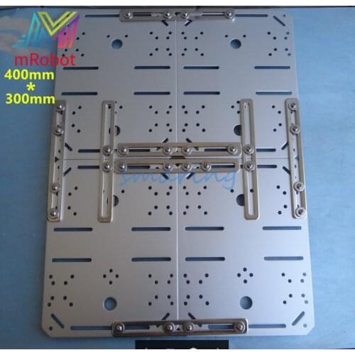 Smart Car Aluminum Alloy 400mm*300mm*3mm Remote Control Car DIY Robot Chassis Accessory for Toy