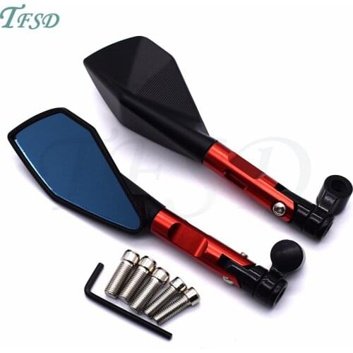 Universal 8mm 10mm Aluminum CNC Motorcycle Motorbike rearview back side rearview mirror colorful For Honda CBR500R CB500F CB500X