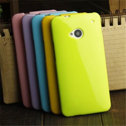 High Quality Silicone Case For HTC One M7 801E 801S,Shiny Jelly Silicone Back Cover Case For HTC One M7