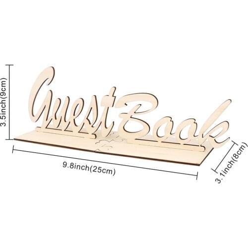 1pcs Rustic Wooden DIY Guest Book Wedding Sign Table Guestbook Sign Wedding Birthday Party Ornaments DIY Table Decoration